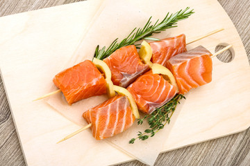 Salmon skewer