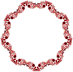 Illustrated decorative circle