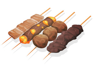 Asian Yakitoris Skewers Set
