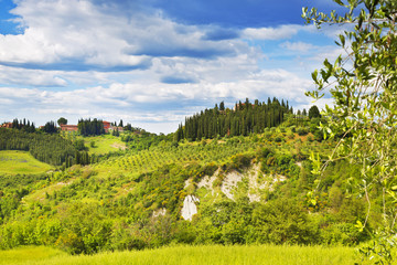 Fototapeta premium View of the Tuscan countryside, Italy