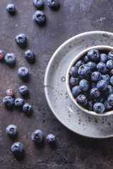 Cup of blueberries
