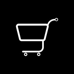The shopping cart icon. Shopping cart. Flat