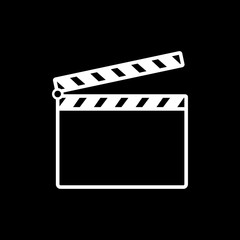 Fototapeta premium The clapper board icon. Clapper Board symbol. Flat