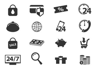 shopping, marketing and e-commerce icon set