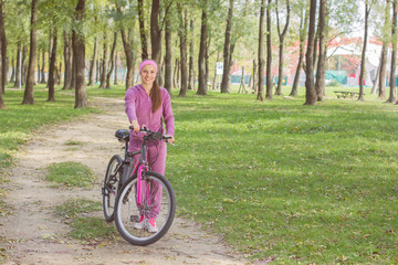 Fototapeta premium Fitness Young Woman Portrait Outdoor