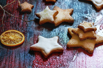 Christmas cookies with festive decor