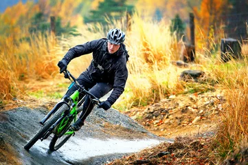 Foto op Plexiglas mountain bike © pershing