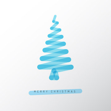 Simple minimalistic vector christmas tree