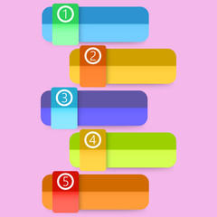 Obraz premium Colorful Step by Step design. Vector Illustration.