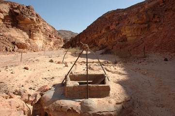A well used to get water in the egyptian desert