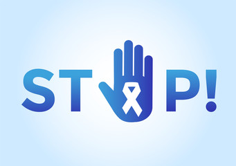 Stop cancer medical poster concept