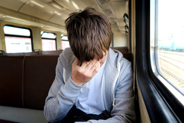 Sad Man in the Train