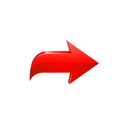 Red arrow. Vector