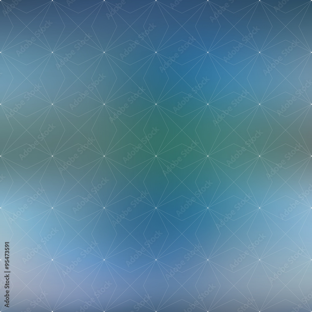 Aufkleber Science and technology background. Abstract grid with connection lines . Vector illustration