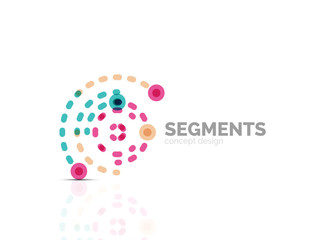 Vector outline minimal abstract geometric logo