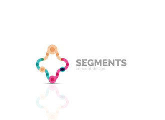 Vector outline minimal abstract geometric logo