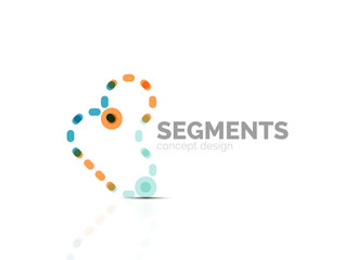 Vector outline minimal abstract geometric logo