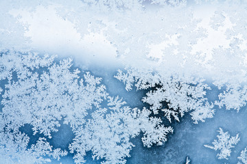 winter ice rime abstract background