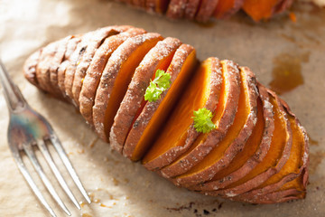 Baked hasselback potatoes