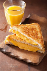 homemade grilled cheese sandwich for breakfast