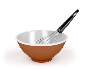 Bowl and balloon whisk
