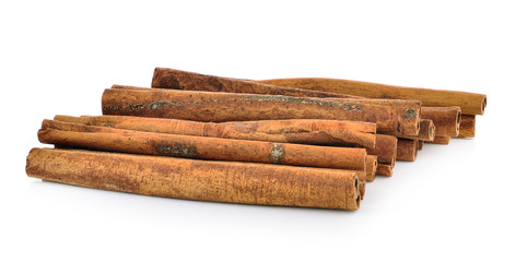 Cinnamon sticks isolated on white background