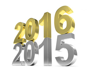 2015-2016 change new year 2016 isolated