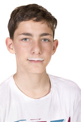Obraz premium Teenage Boy With Milk Moustache