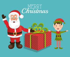Merry christmas colorful card design