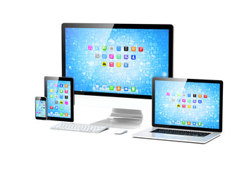 Ultimate web design, laptop, smartphone, tablet, computer, display
