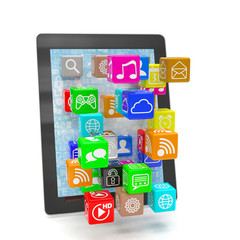 icon app fall in laptop