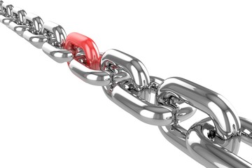 Obraz premium render stainless steel chain