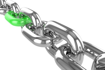 render stainless steel chain