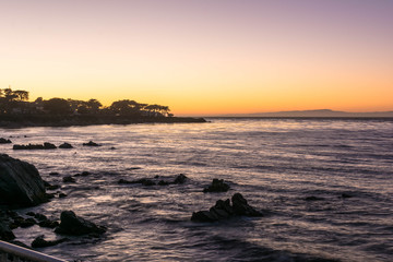 Fototapeta na wymiar Sunset on Monterey Bay, California