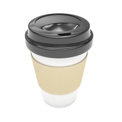 Coffee to go on white