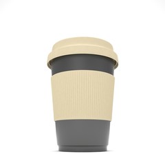 Coffee to go on white