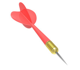 red dart isolated on white