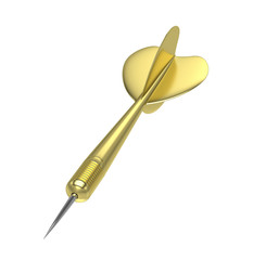 gold dart isolated on white