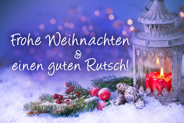 Weihnachtskarte - Frohe Weihnachten und einen guten Rutsch! 