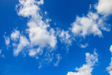 blue sky with cloud closeup, soft focus
