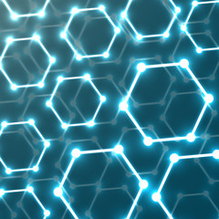 Molecule DNA glowing. Abstract background. Vector illustration. Eps10