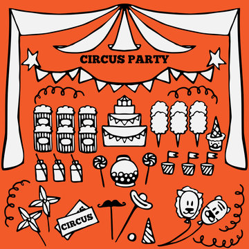 retro circus party ideas elements