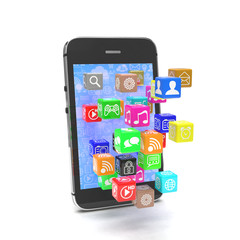 icon app fall in smart phone