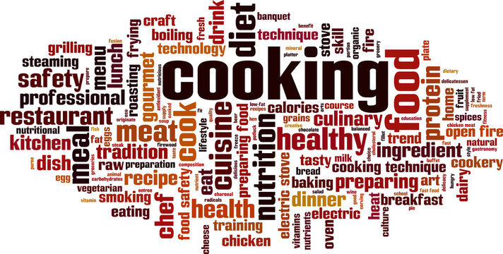 Cooking word cloud concept. Vector illustration