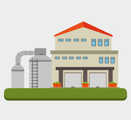 Factories and industries graphic