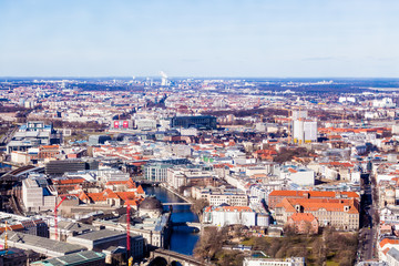 Aerial view of Berlin. Panorama of Berlin