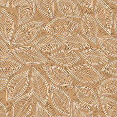 Seamless Autumn leaf pattern.  background. Vector illustration - 95484375