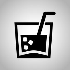 Glass of soda icon