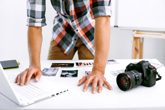 Concept for professional photographer in office