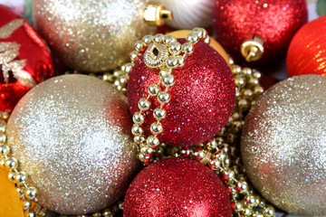 background, pattern bright and colored christmas balls, decoration